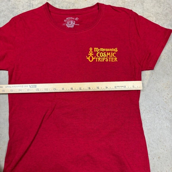McMenamins Cosmic Tripper Ale Beer Shirt Womens S Red Crewneck Short Sleeve - Picture 4 of 5